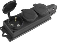 Колодка тройная с заглушками (каучук) 16А/250V